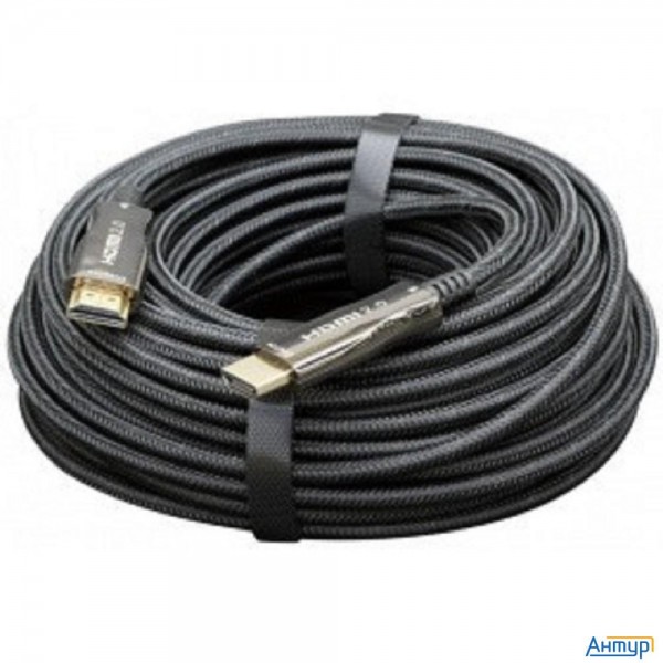 Активный оптический кабель Hdmi Cablexpert, 50м, V2.0, 19m/19m, Aoc Premium Series, позол.разъемы, э