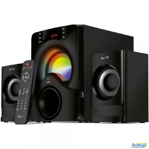 АС Ms -312, черный (40 Вт, Bluetooth, подсветка, пульт, дисплей, Fm, Usb)