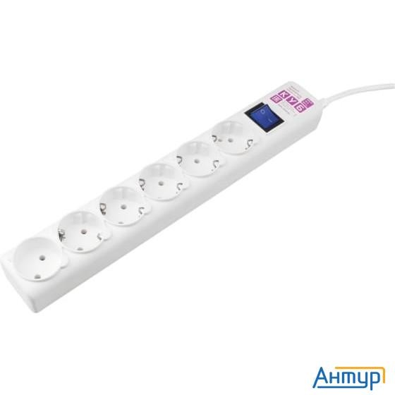 Powercube Фильтр-удлинитель (spg6-А2) 5.0м, 6 розеток, 16А, белый