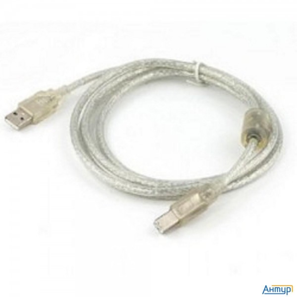 Cablexpert Кабель Usb 2.0 Pro, Am/bm, 3м, экран, 2 феррит.кольца, прозрачный (ccf-usb2-ambm-tr-10)