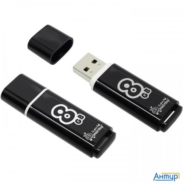 Smartbuy Usb Drive 8gb Glossy Series Black Sb8gbgs-k