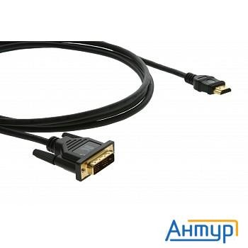 Kramer Кабель C-hdmi/dvi-10 (c-hm/dm-10) переходной Hdmi-dvi (Вилка - Вилка) 3метра [97-0201010]