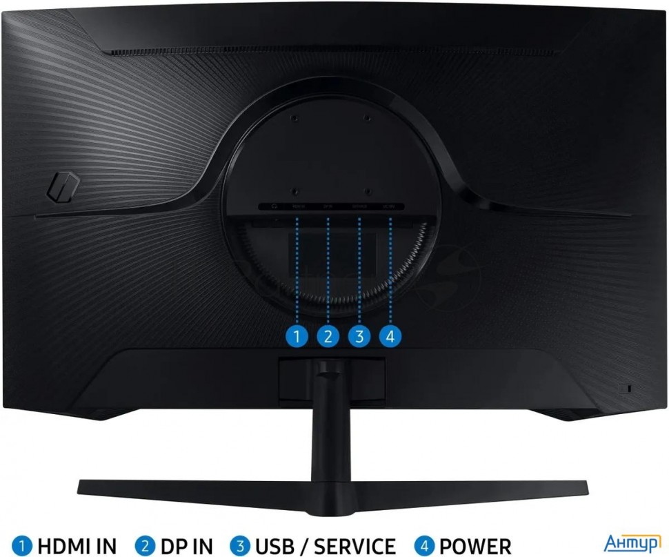 Монитор Samsung 27" Odyssey G5 S27cg550ei черный Va Led 1ms 16:9 Hdmi матовая 300cd 178гр/178гр 2560