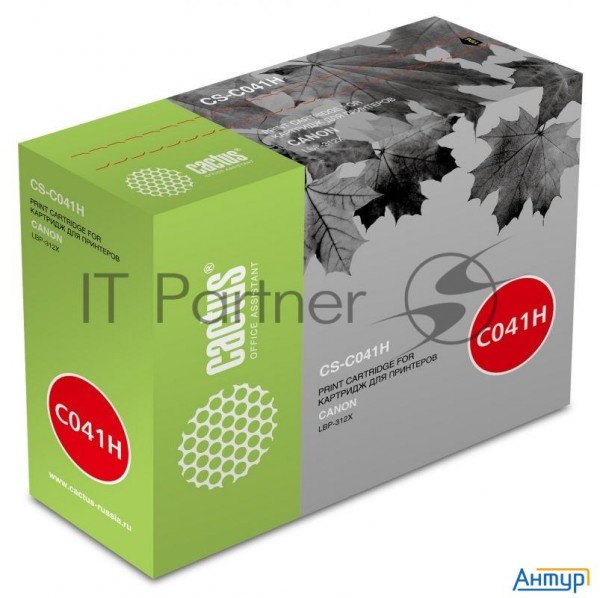 Тонер Картридж Cactus Cs-c041h черный (20000стр.) для Canon Lbp 312x