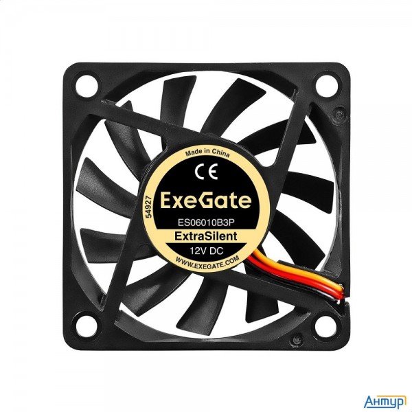 Exegate Ex297026rus Вентилятор 12В Dc Exegate Extrasilent Es06010b3p (60x60x10 мм, 2-ball (двойной ш