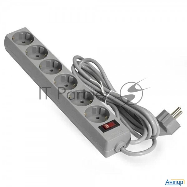 Сетевой фильтр Exegate Ex119394rus Sp-6-5g (6 розеток, 5м, евровилка, серый)