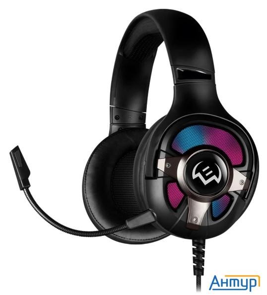 Игровые стереонаушники с микрофоном Sven Ap-u1100mv, черный (usb, Rgb, 7.1)