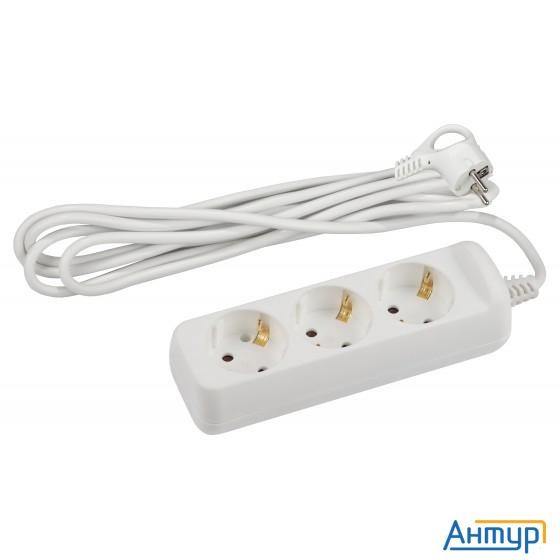 ЭРА Б0044032 Удлинитель электрический U-3e-3m-3x1,5 с заземлением 3 розетки 3м ПВС 3x1,5мм2 16А