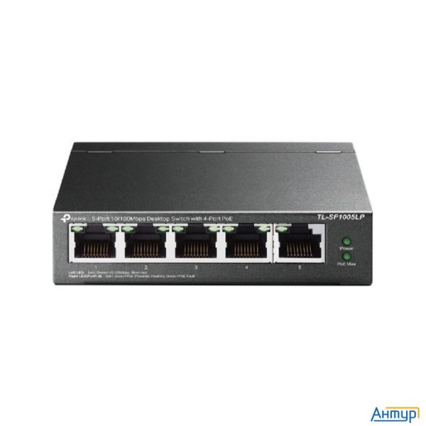 Tp-link Tl-sf1005lp 5-портовый 10/100 Мбит/с настольный коммутатор с 4-портами Poe