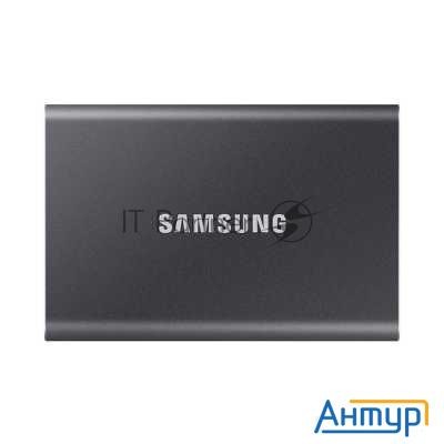 Твердотельный накопитель Samsung Ssd 2tb T7, Usb Type-c, R/w 1000/1050mb/s, Titanium