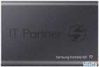 Твердотельный накопитель Samsung Ssd 2tb T7, Usb Type-c, R/w 1000/1050mb/s, Titanium