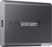 Твердотельный накопитель Samsung Ssd 2tb T7, Usb Type-c, R/w 1000/1050mb/s, Titanium