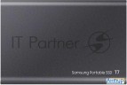 Твердотельный накопитель Samsung Ssd 2tb T7, Usb Type-c, R/w 1000/1050mb/s, Titanium