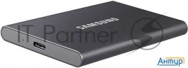 Твердотельный накопитель Samsung Ssd 2tb T7, Usb Type-c, R/w 1000/1050mb/s, Titanium