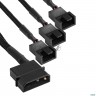 Разветвитель питания для корпусных вентиляторов Exegate Ex-cc-psu-3xf-0.3 (molex/3x3/4pin, все разъе