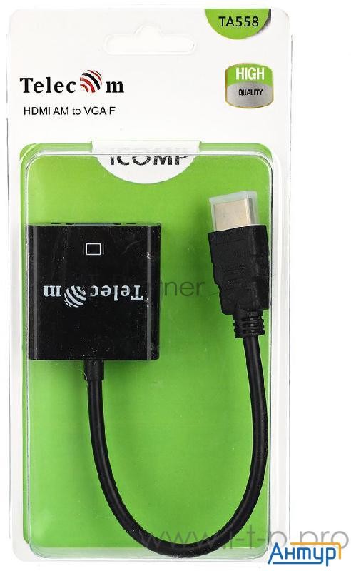 Telecom Кабель-переходник (ta558) Hdmi(m) -> Vga(f)
