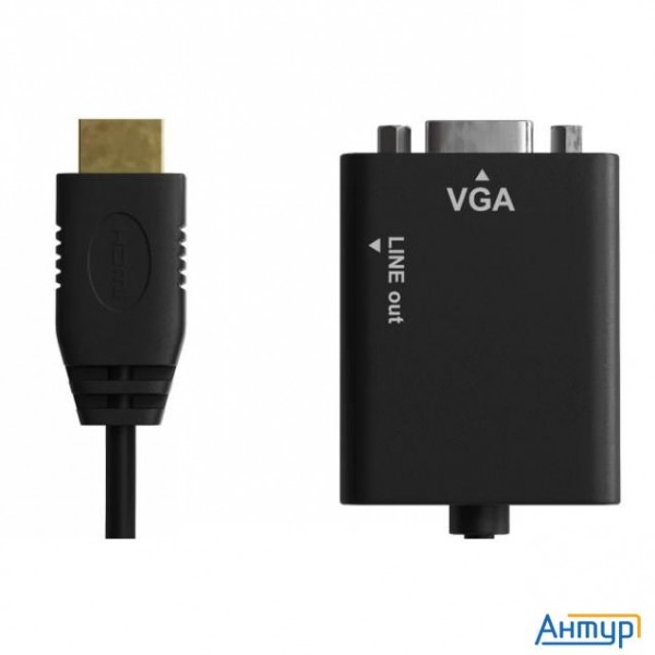 Exegate Ex294719rus Кабель-переходник Hdmi-vga Exegate Ex-hdmim-vgam-3.5jacks-1.8 (19m/15m+3.5mm Jac