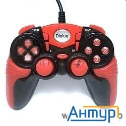 Геймпад Dialog Action Gp-a15, черно-красный {Геймпад, вибрация, 12 кнопок, Usb}