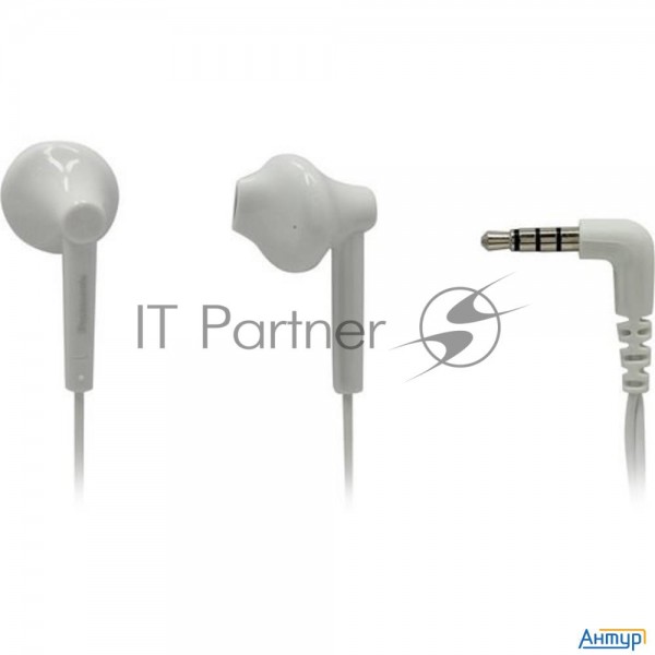 Наушники Panasonic Rp-tcm55gc-w внутриканальные 10-24000Гц 1.2м 3.5мм 109дБ микрофон белые