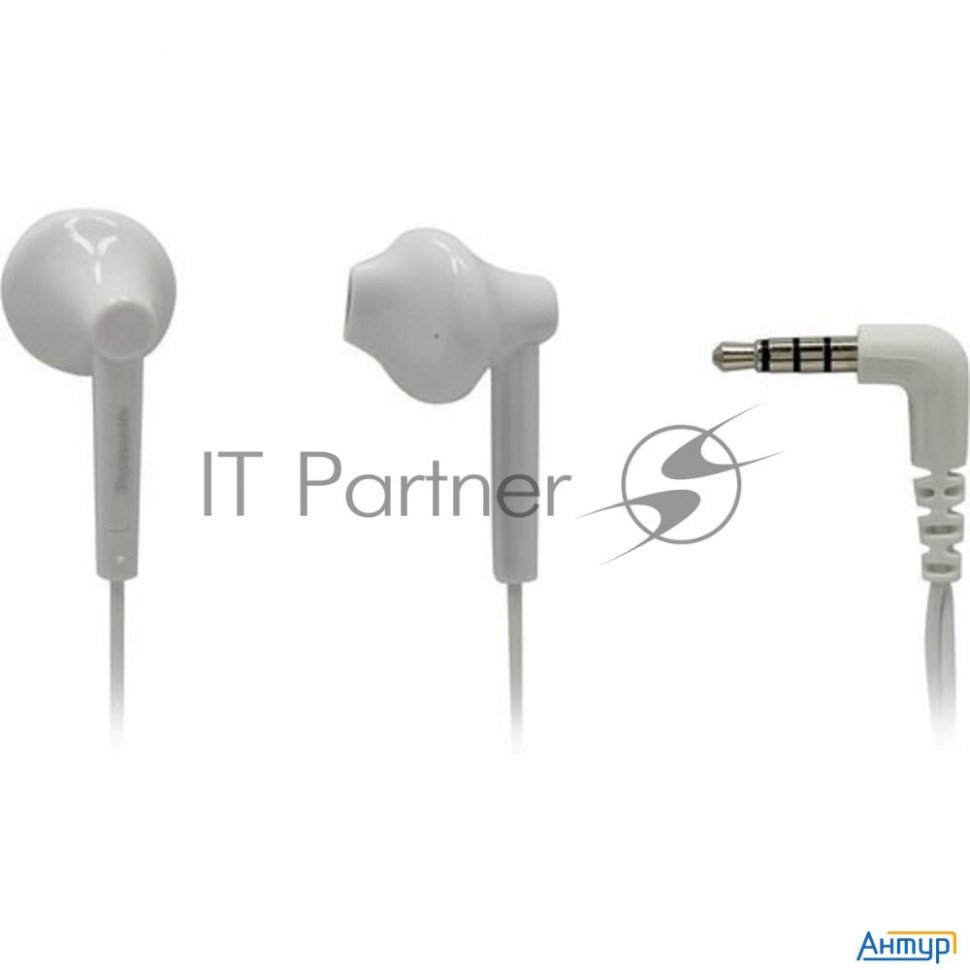 Наушники Panasonic Rp-tcm55gc-w внутриканальные 10-24000Гц 1.2м 3.5мм 109дБ микрофон белые