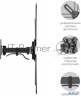Кронштейн для телевизора Kromax Corbel-6 черный 22"-65" макс.30кг настенный поворот и наклон