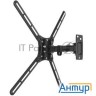 Кронштейн для телевизора Kromax Corbel-6 черный 22"-65" макс.30кг настенный поворот и наклон