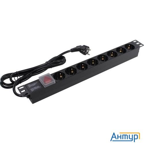 Exegate Ex280842rus Блок розеток Exegate Serverpro Pdu-19h803 Al-8s-eu2-sw, 19",1u,алюм, 8schuko, ев