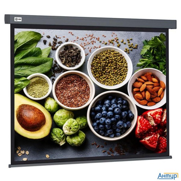 Экран Cactus Wallscreen Cs-psw-150x150-sg,  150х150 см, 1:1,  настенно-потолочный серый