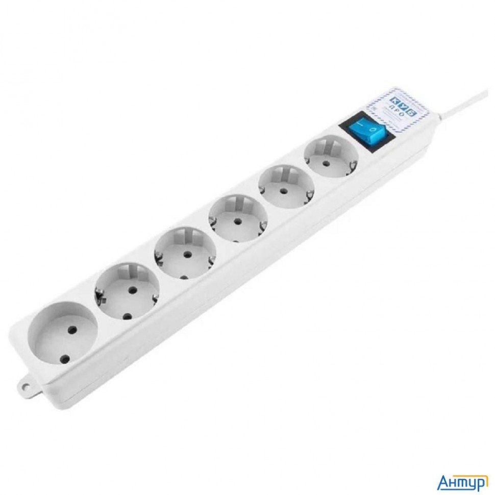 Powercube Pro Фильтр-удлинитель (spl(5+1)-16b-p-3М) 3.0 м, 6 розеток, 16А/3,5кВт, Lc контур - подавл