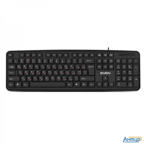 Клавиатура Sven Kb-s230 чёрная (104кл, каб. 2м)