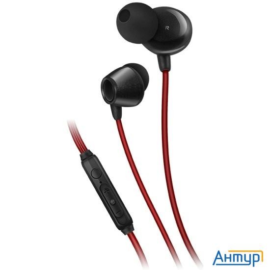 Наушники внутриканальные с микрофоном Sven E-292m, черн-красн, пульт