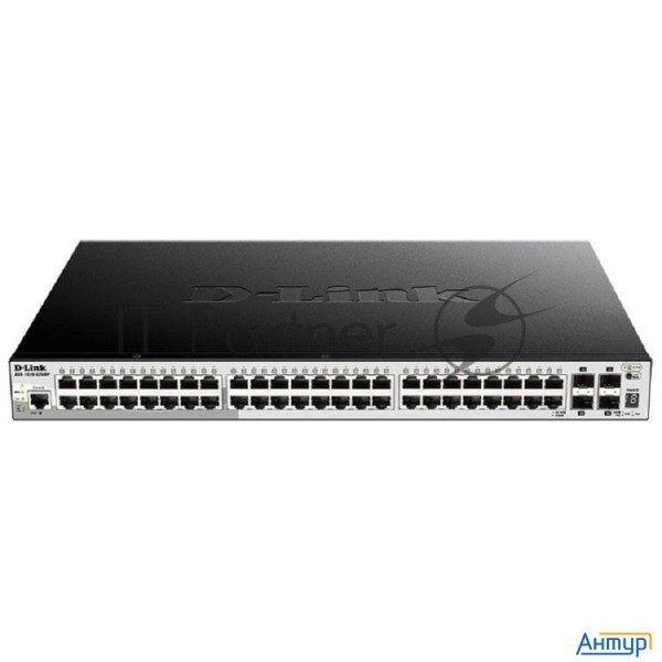 Коммутатор D-link Dgs-1250-52xmp/a1a, L2 Smart Switch With 48 10/100/1000base-t Ports And 4 10gbase-