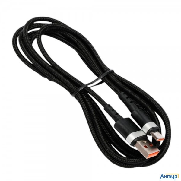 Cablexpert Кабель Usb2.0, Am/type-c, 6a, 66Вт, Qc3.0, оплетка, медь, 1.8м, черный, пакет (ccp-usb2-a