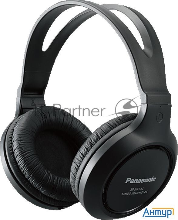 Наушники мониторные Panasonic Rp-ht161e-k 2м черный проводные (оголовье)