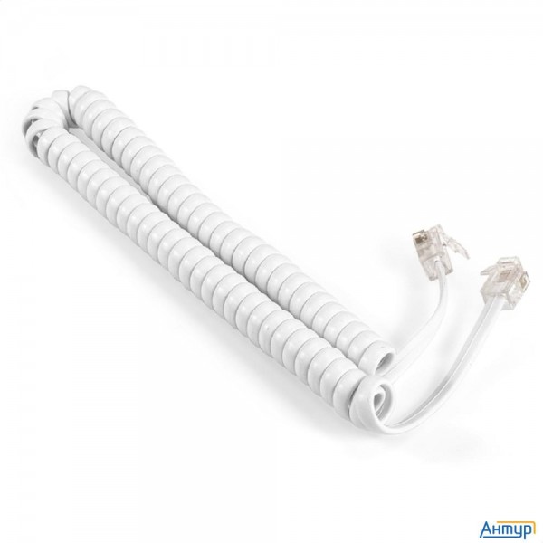 Exegate Ex298649rus Патч-корд телефонный Exegate Tc4p4c-2m-w (шнур для телефонной трубки, витой, Rj-