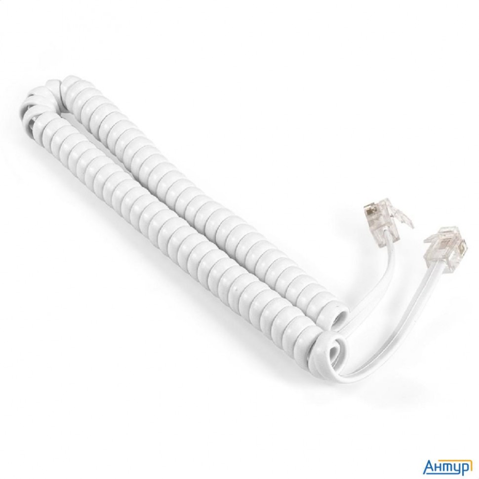 Exegate Ex298649rus Патч-корд телефонный Exegate Tc4p4c-2m-w (шнур для телефонной трубки, витой, Rj-