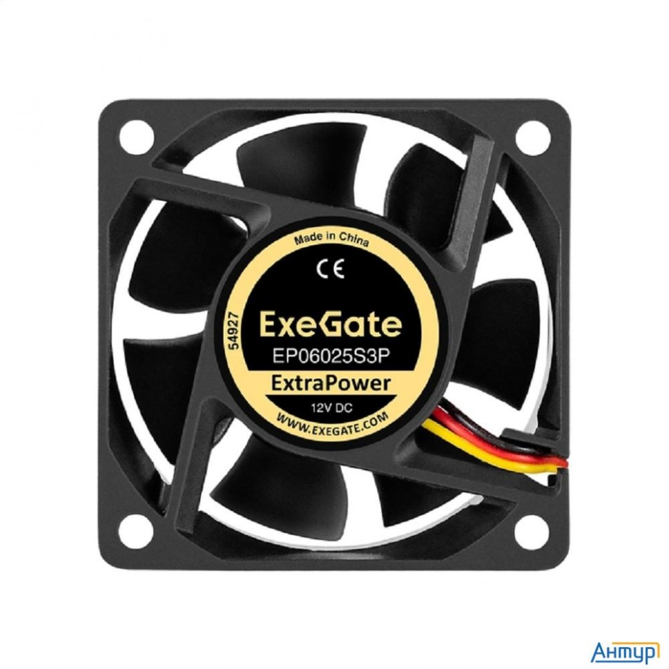 Exegate Ex297034rus Вентилятор 12В Dc Exegate Extrapower Ep06025s3p (60x60x25 мм, Sleeve Bearing (по