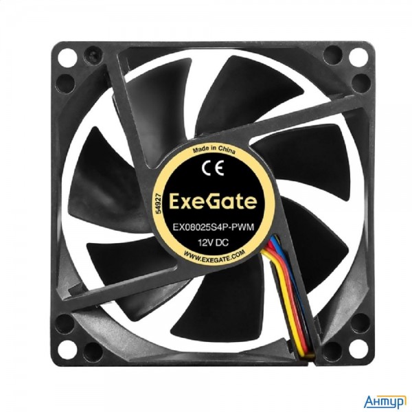 Exegate Ex297045rus Вентилятор 12В Dc Exegate Ex08025s4p-pwm (80x80x25 мм, Sleeve Bearing (подшипник