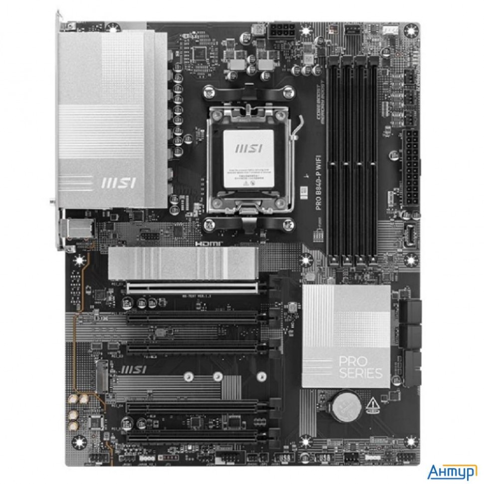 Материнская плата Msi Pro B840-p Wifi Socketam5 Amd B840 4xddr5 Atx Ac`97 8ch(7.1) 2.5gg Raid+hdmi