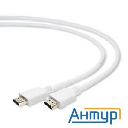 Кабель Hdmi Gembird/cablexpert , 1.8м, V1.4, 19m/19m, белый, позол.разъемы, экран, пакет(cc-hdmi4-w-