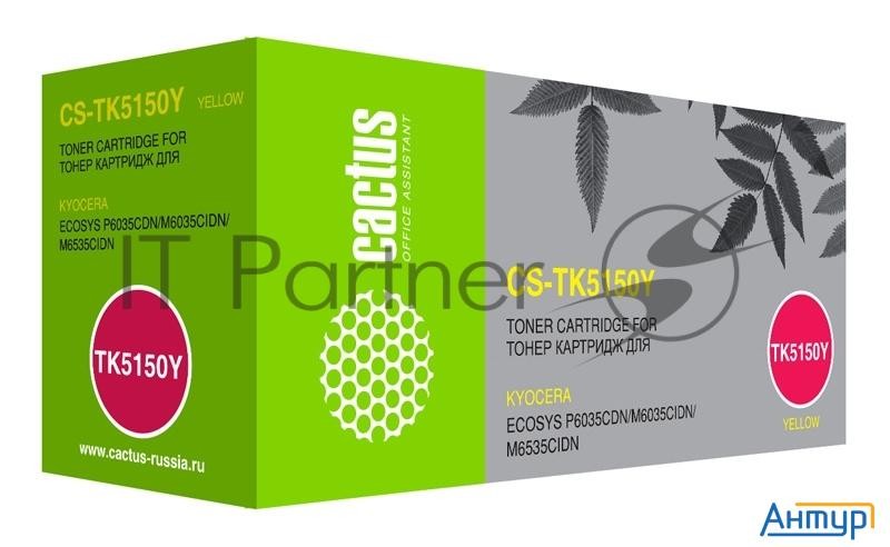 Картридж лазерный Cactus Cs-tk5150y желтый (10000стр.) для Kyocera Ecosys M6035cidn/ P6035cdn