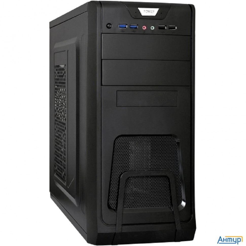 Exegate Ex278393rus Корпус Miditower Exegate Cp-603 Black, Atx, <cp500w, 80mm>, 2*usb+2*usb3.0, Audi