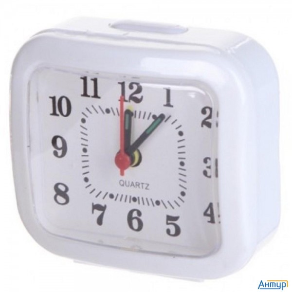 Perfeo Quartz часы-будильник "pf-tc-004", прямоугольные 8*7,5 см, белые