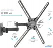 Кронштейн для телевизора Kromax Corbel-7 черный 22"-65" макс.30кг настенный поворот и наклон