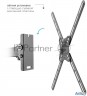Кронштейн для телевизора Kromax Corbel-7 черный 22"-65" макс.30кг настенный поворот и наклон