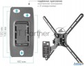 Кронштейн для телевизора Kromax Corbel-7 черный 22"-65" макс.30кг настенный поворот и наклон