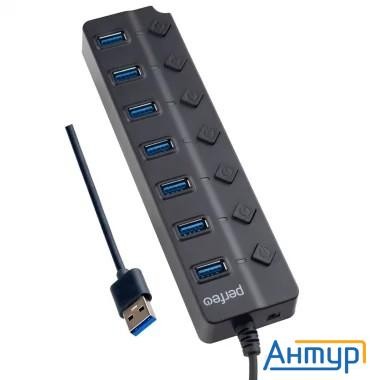 Perfeo Usb-hub 7 Port, 3.0 (pf-h037 Black) чёрный