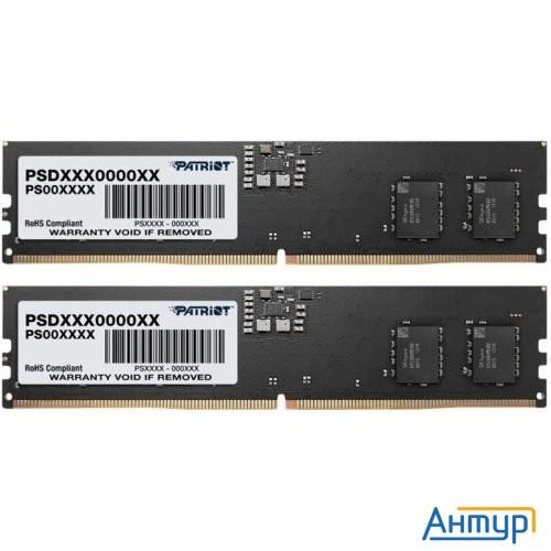 Память Ddr5 2x16gb 4800mhz Patriot Psd532g4800k Signature Rtl Pc5-38400 Cl40 Dimm Ecc 288-pin 1.1В
