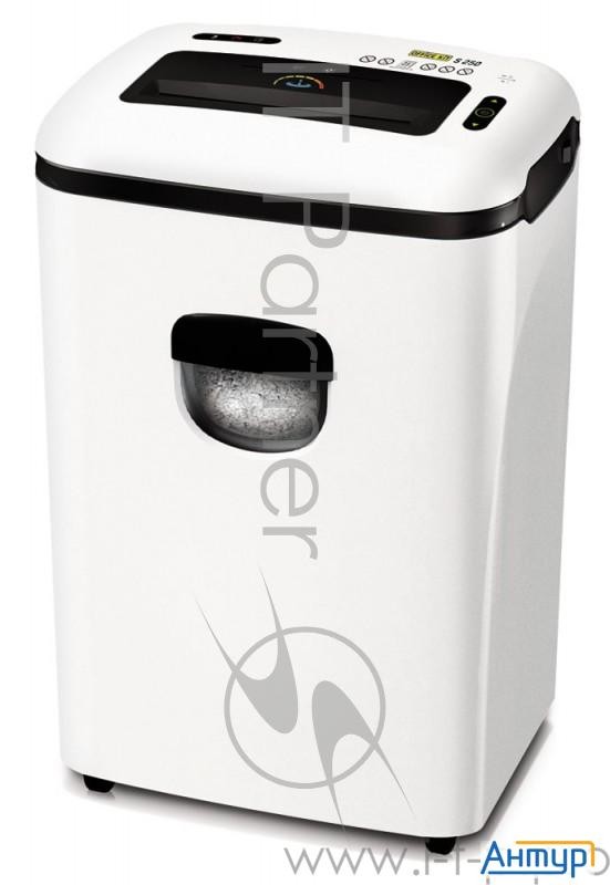 Шредер Office Kit S250 4x35 (секр.p-4)/фрагменты/25лист./38лтр./скрепки/скобы/пл.карты/cd