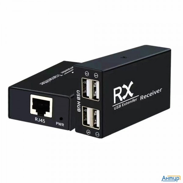 Orient Ve01u4p, Usb Extender, удлинитель до 60 м по витой паре, Usb хаб 4 порта, подключается 1 кабе